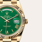 Luxury Day-Date Green Dial Quartz Watch for Men – Premium Stainless Steel Design